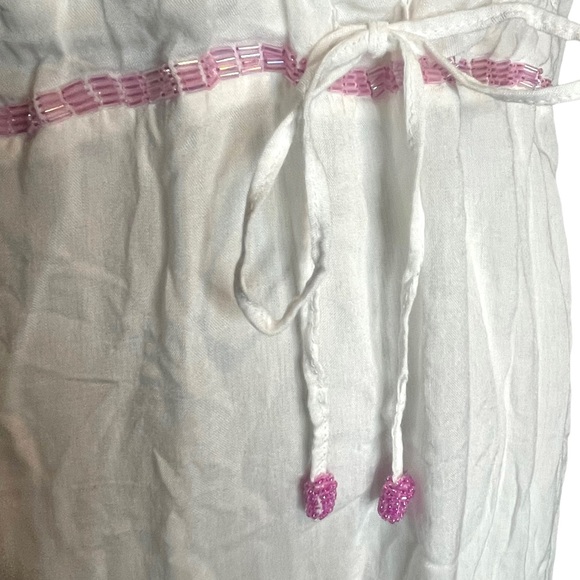 CHACH white/pink Beaded Sequin Embroidered CoverUp XL - Picture 16 of 16